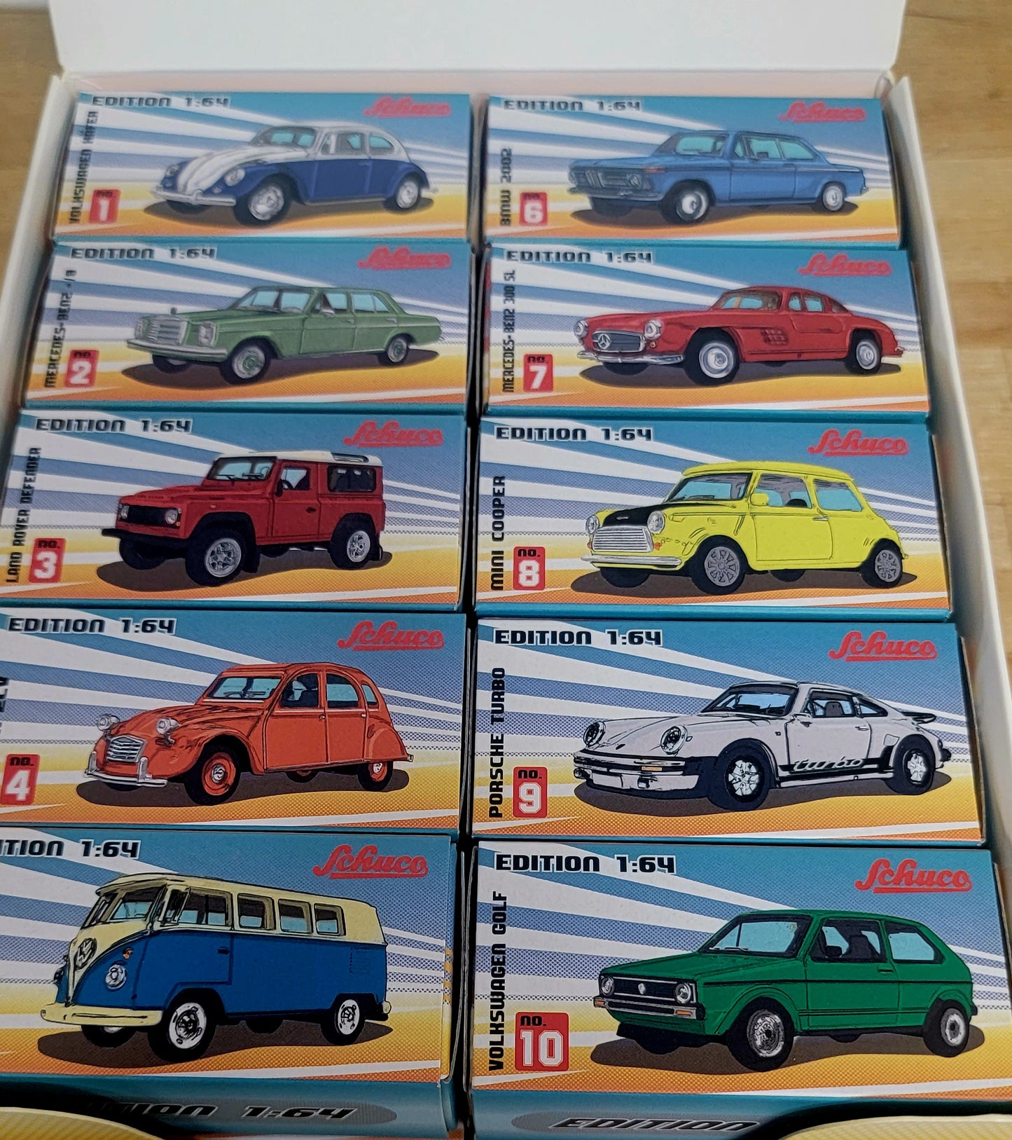 Schuco 452031500 Display „Paperbox Edition“ (10 pcs./1 each assorted) 1:64