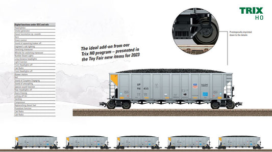 Trix HO 24903 US UP Hopper Car Set, Era VI
