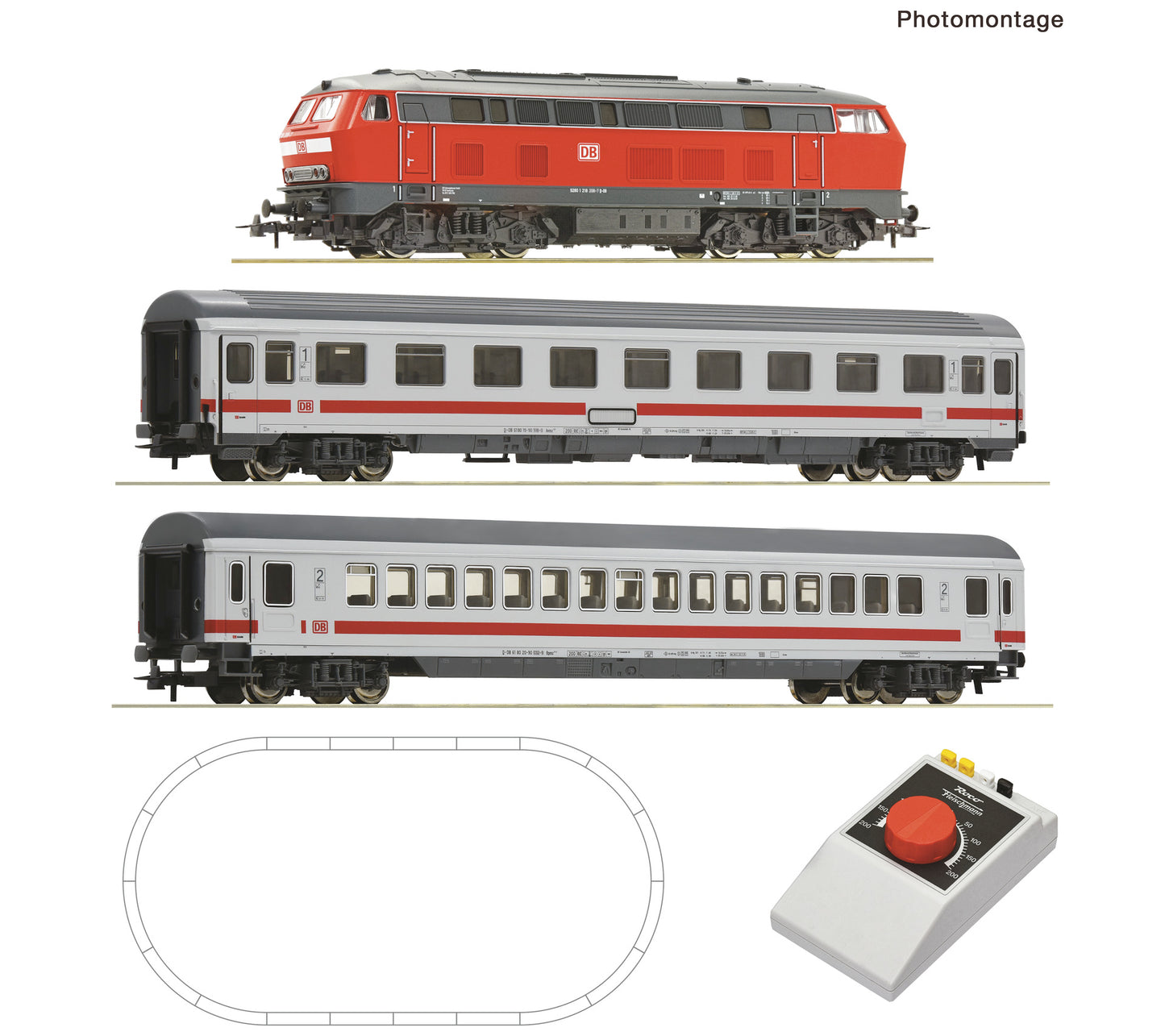 Roco HO 5100016 Analogue Start Set: class 218 (GEOLINE) DB AG era VI DC 2026 New Item