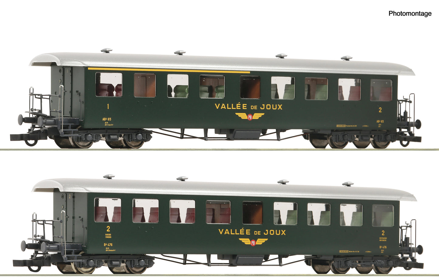 Roco HO 6200198 2 piece set: 'Seetalbahn' coaches PB era 45 DC Fall 2025 New Item