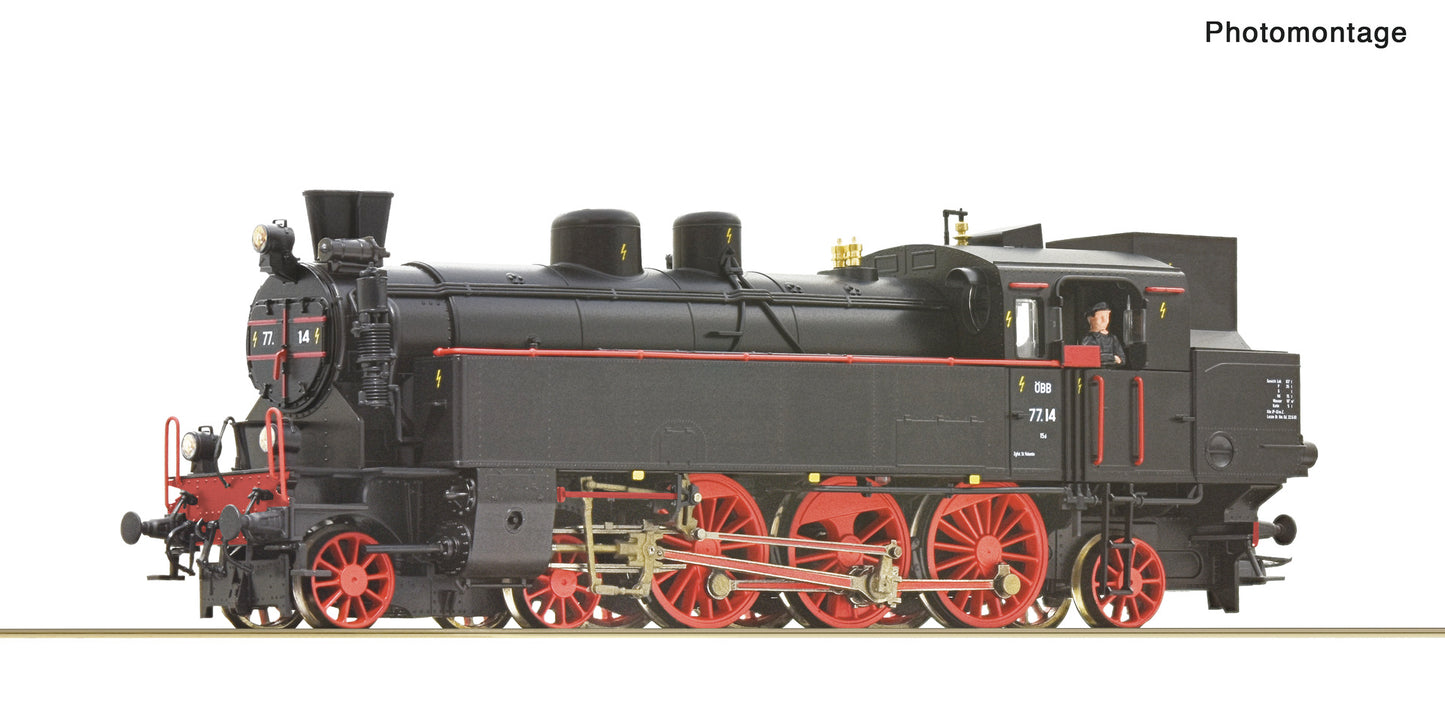 Roco HO 70077 Steam locomotive 77.14 era III DC 2025 New Item