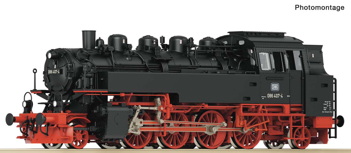 Roco HO 7100019 Steam locomotive 086 407-4 DB era IV DC 2025 New Item