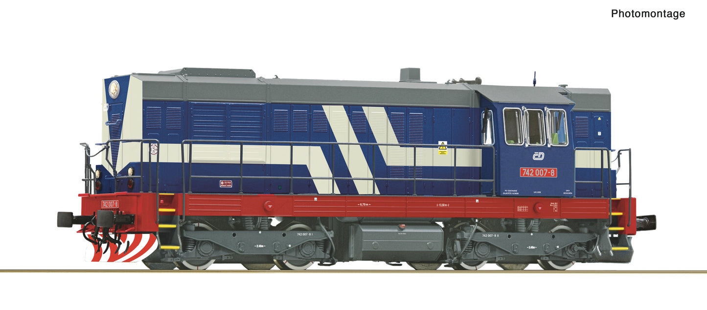 Roco HO 7300063 Diesel locomotive 742 007-8 CD era 56 DC 2025 New Item