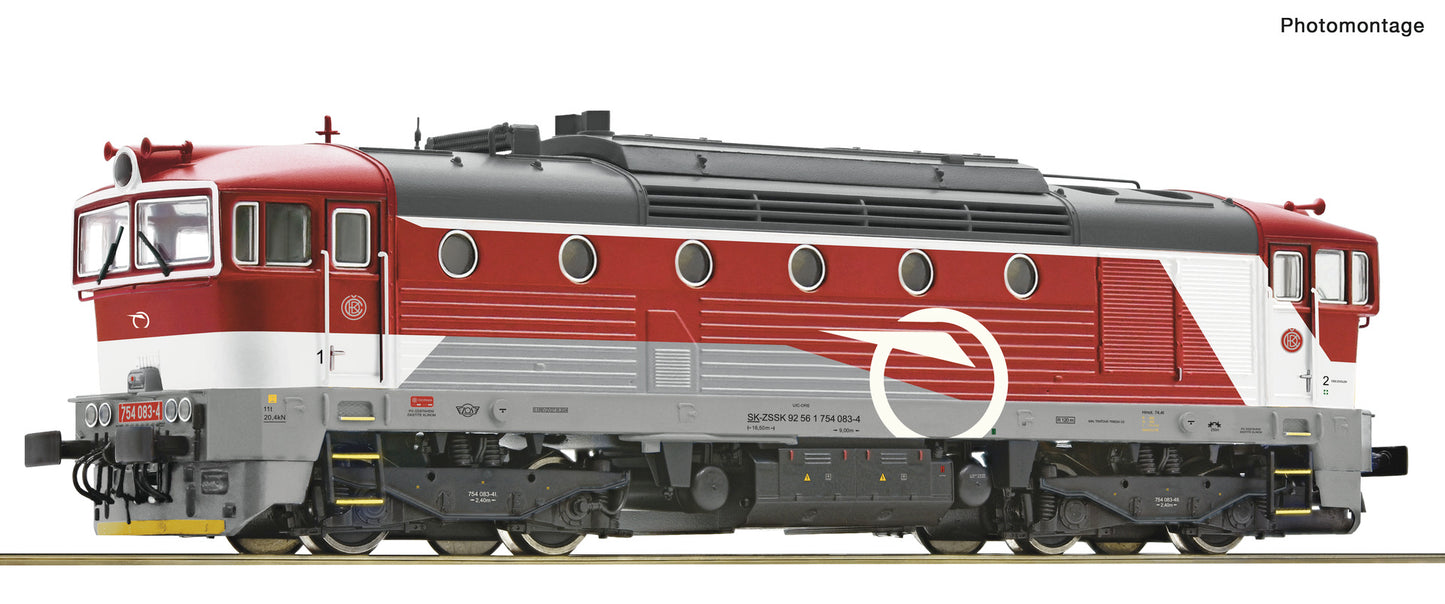 Roco HO 7310082 Diesel locomotive 754 083-4 ZSSK era VI DC Fall 2025 New Item