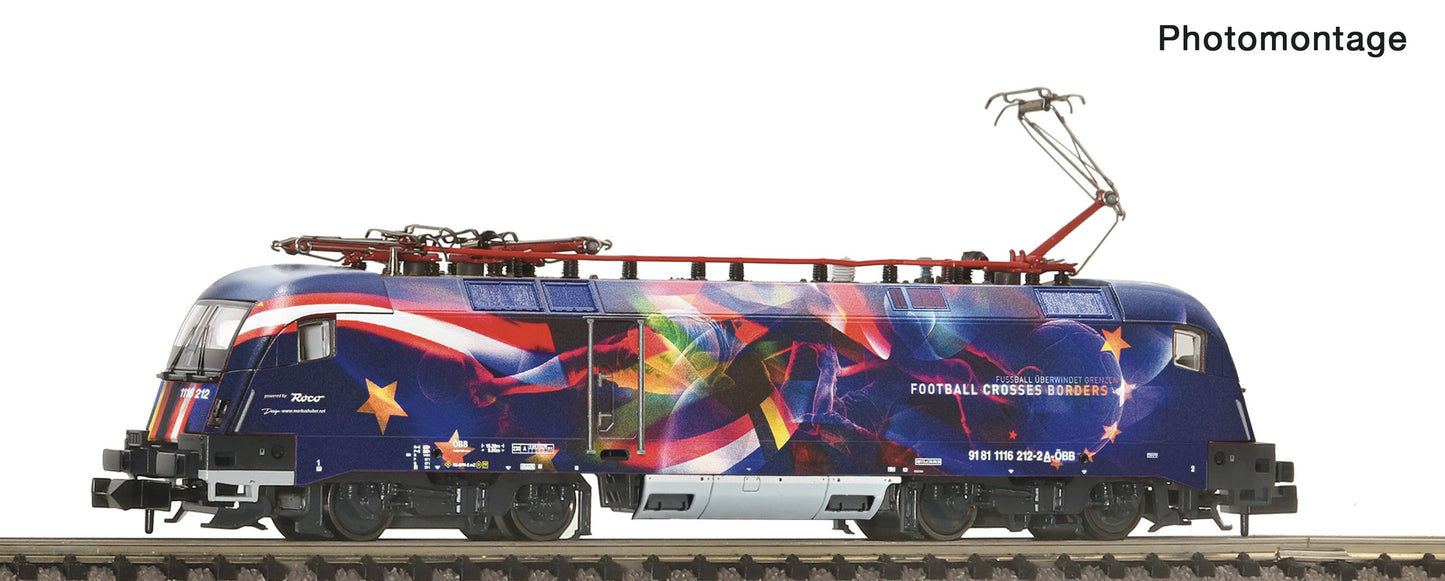 Fleischmann N 7560070 Electric locomotive 1116 212-2 'Football unites Europe' ÖBB era VI DC Fall 2025 New Item