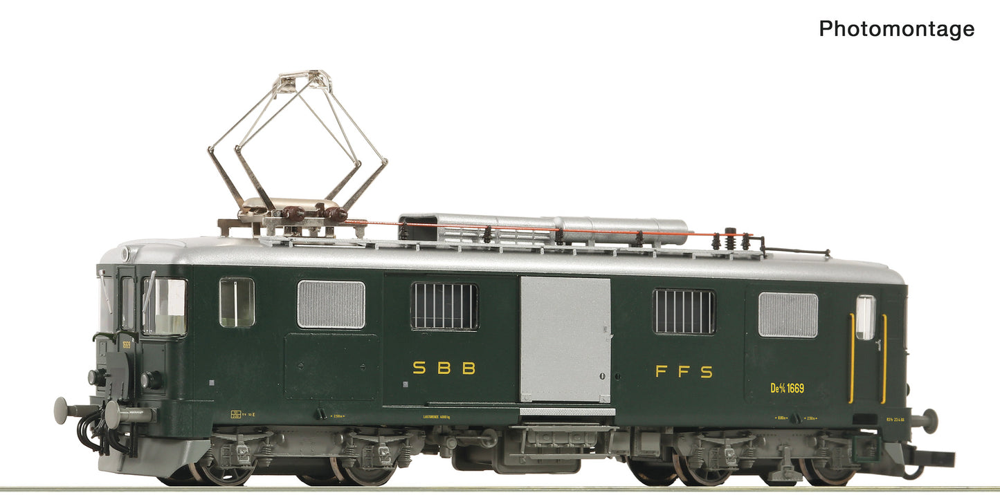 Roco HO 7700014 Electric luggage railcar De 4/4 1669 SBB era IV DC Fall 2025 New Item
