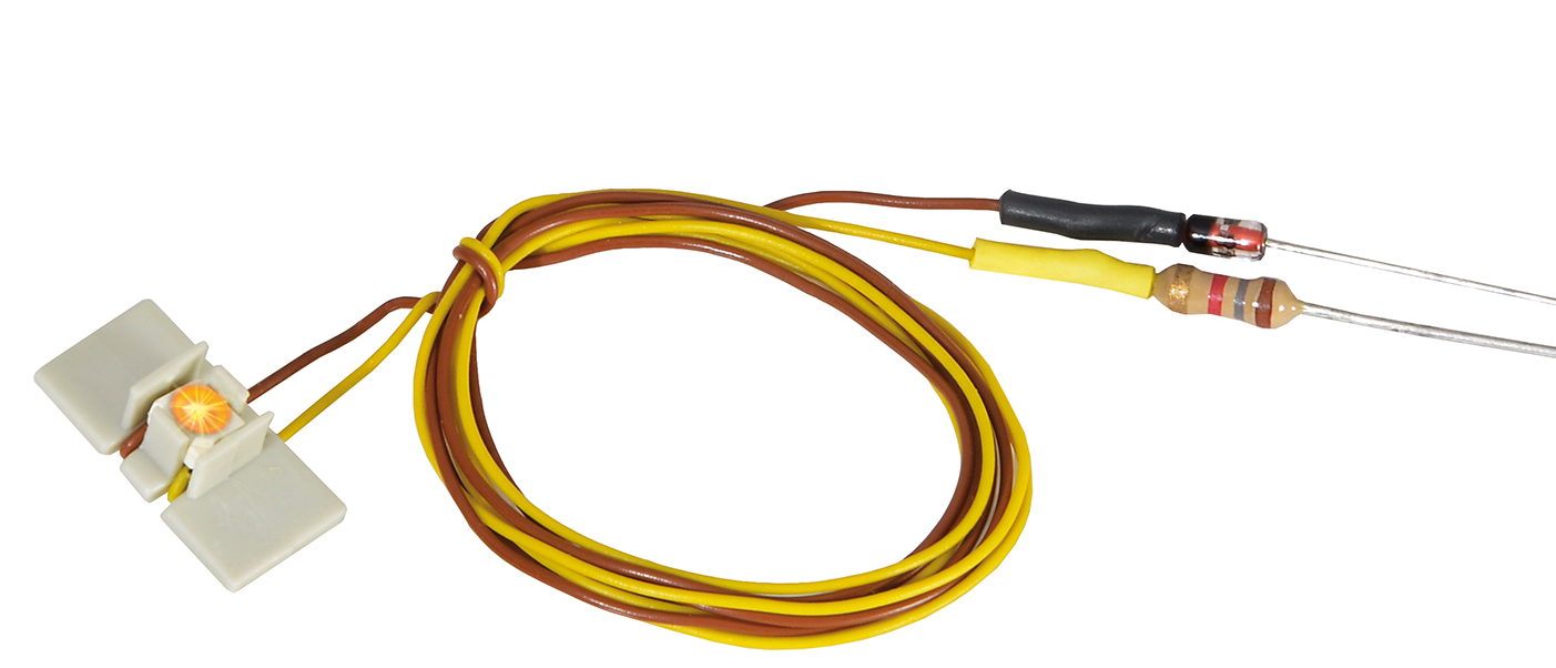 Viessmann HO 6047 Floor-Mount Interior Light LEDs w/Wires pkg(10) -- Yellow