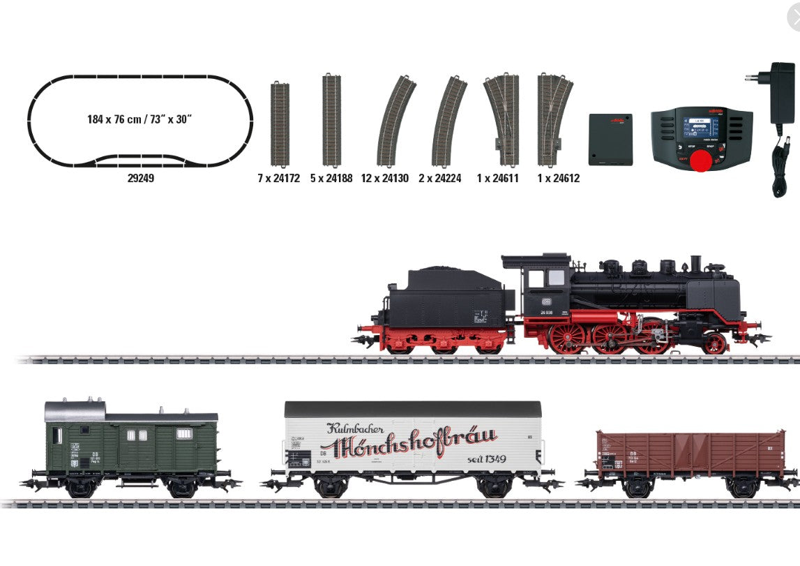 Marklin HO 29249 Short Haul Freight Train with a Class 24" Digital Starter Set