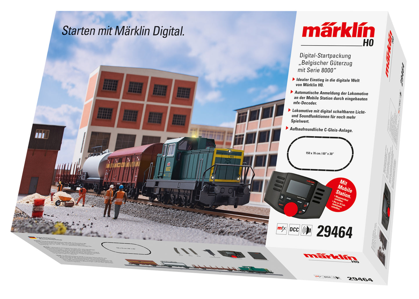 Marklin HO 29464 Digital-Starter Set Belgium Series 8000 SNCB 2023 New Item