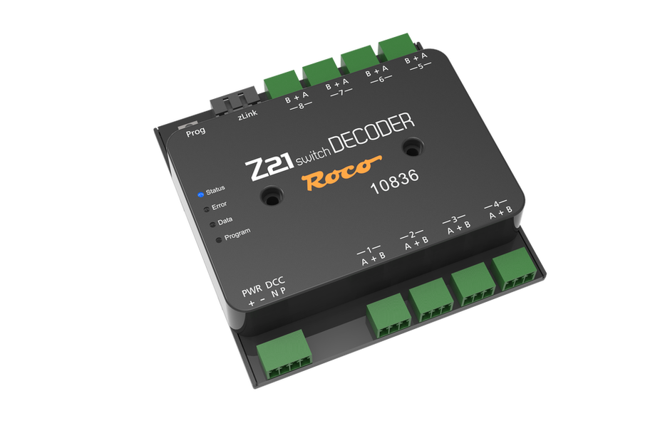 Roco HO 10836 Z21 DCC/AC Switch Decoder for up to 8 Turnouts