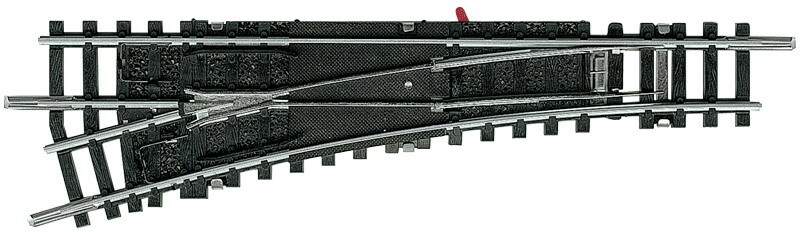 Trix N 14938 Left Turnout w/Polarized Frog -- 15 Deg