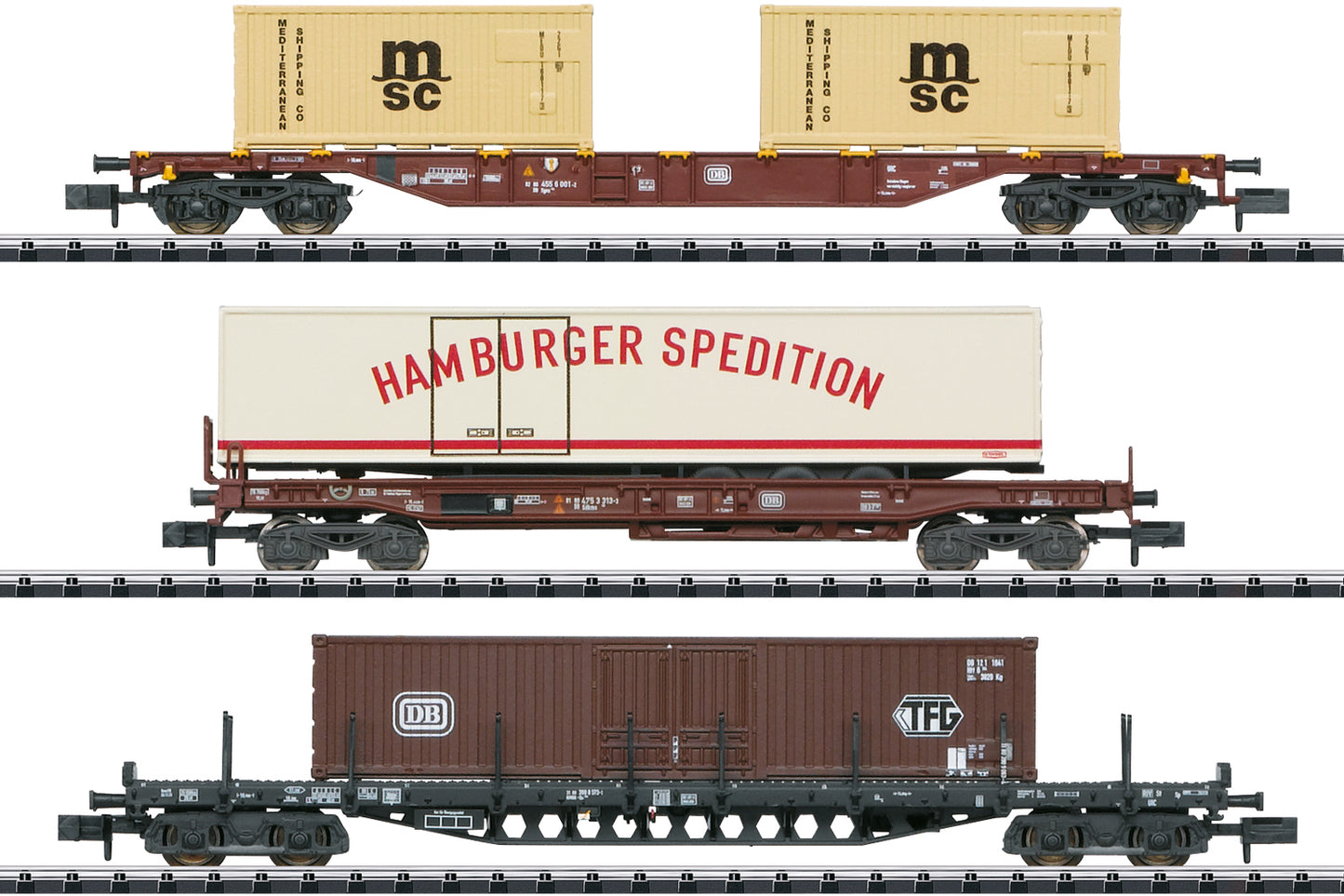 Trix N 18702 Container Service Freight Car Set 2022 New Item