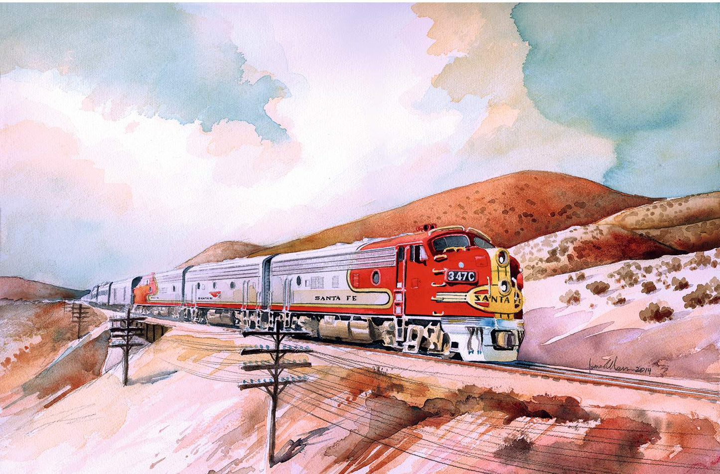 LGB G 20581 Dgtl Santa Fe Diesel Locomotive F7A