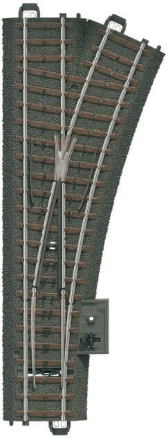 Marklin HO 20612 3-Rail C Track - My World -- Manual Turnout - Right-Hand