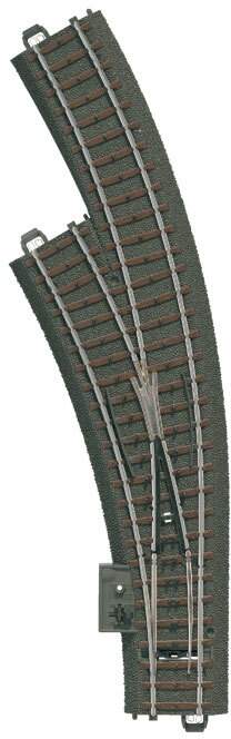 Marklin HO 20671 3-Rail C Track - My World -- Left Hand Manual Curved Turnout