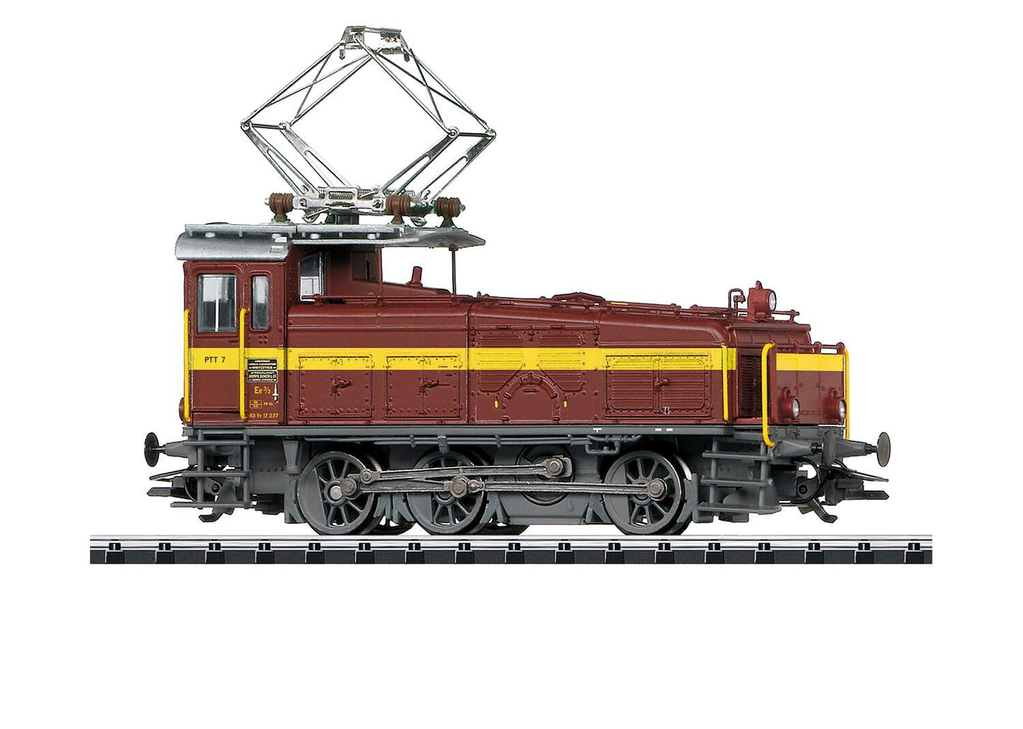 Trix HO 22392 Class Ee 3/3 Halbschuh Electric Switcher - Sound and DCC-SX -- Swiss Postal System PTT (Era IV, oxide, yellow)