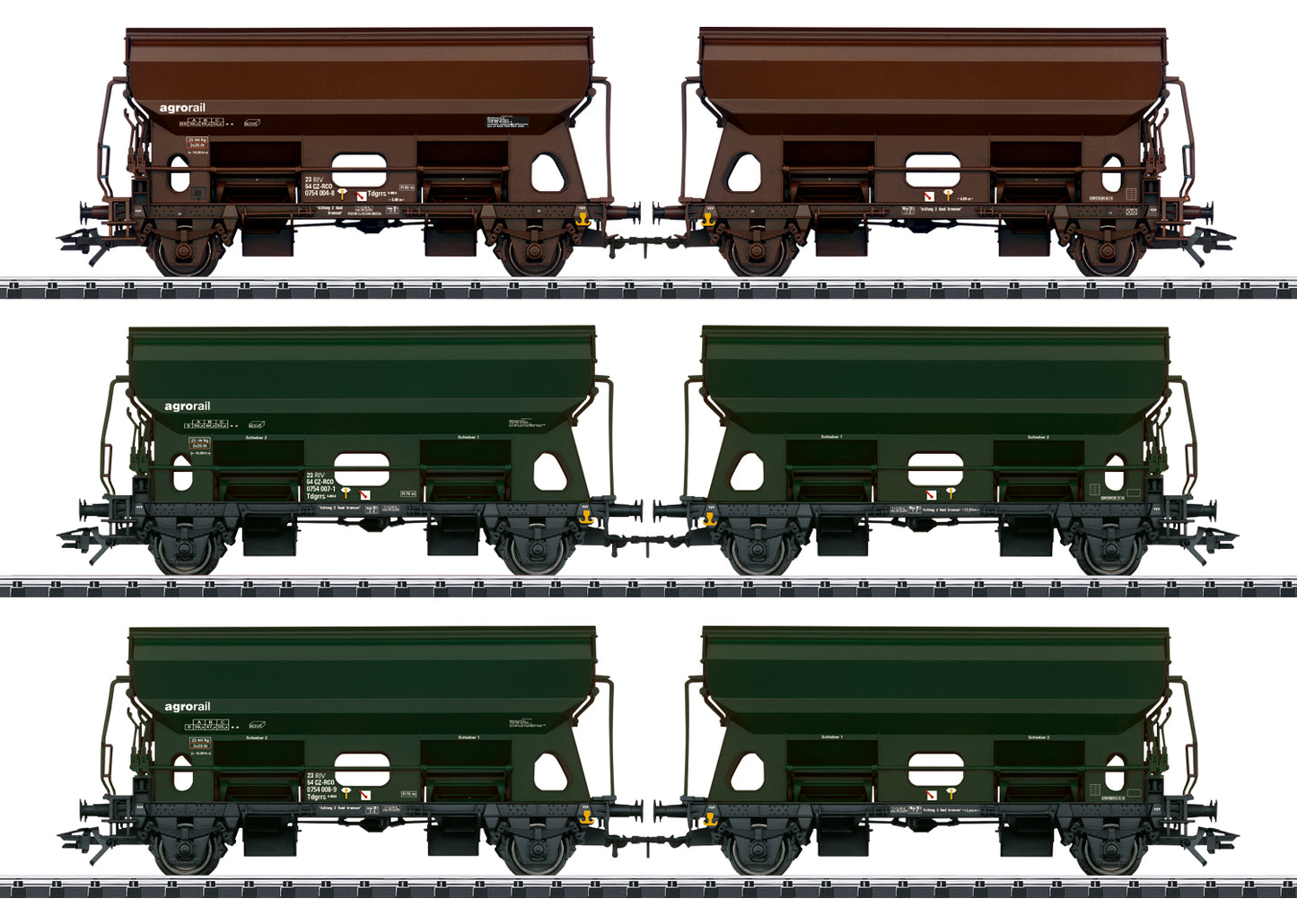 Trix HO 24169 Hinged Roof Car Set