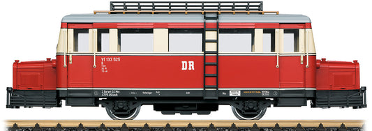 LGB G 24662 Class VT 133 Wismar Rail Bus - Sound and DCC -- German State Railroad DR VT 133 525 (Era IV, red, ivory)