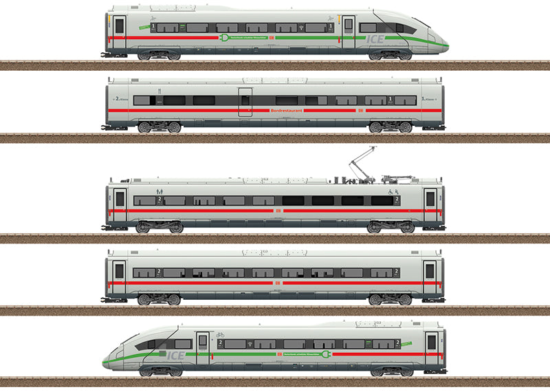 Trix HO 25976 Class 412/812 ICE 4 Powered Railcar Train with a G
