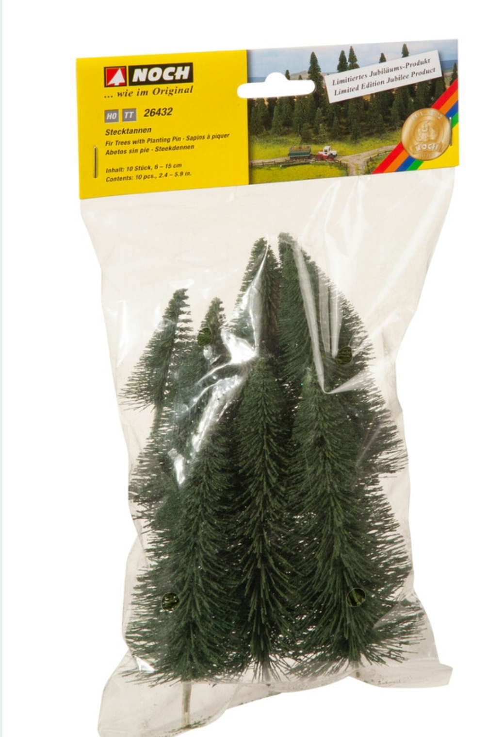 Noch HO 26419 Model Fir Trees, 10 pcs., 6-15 cm