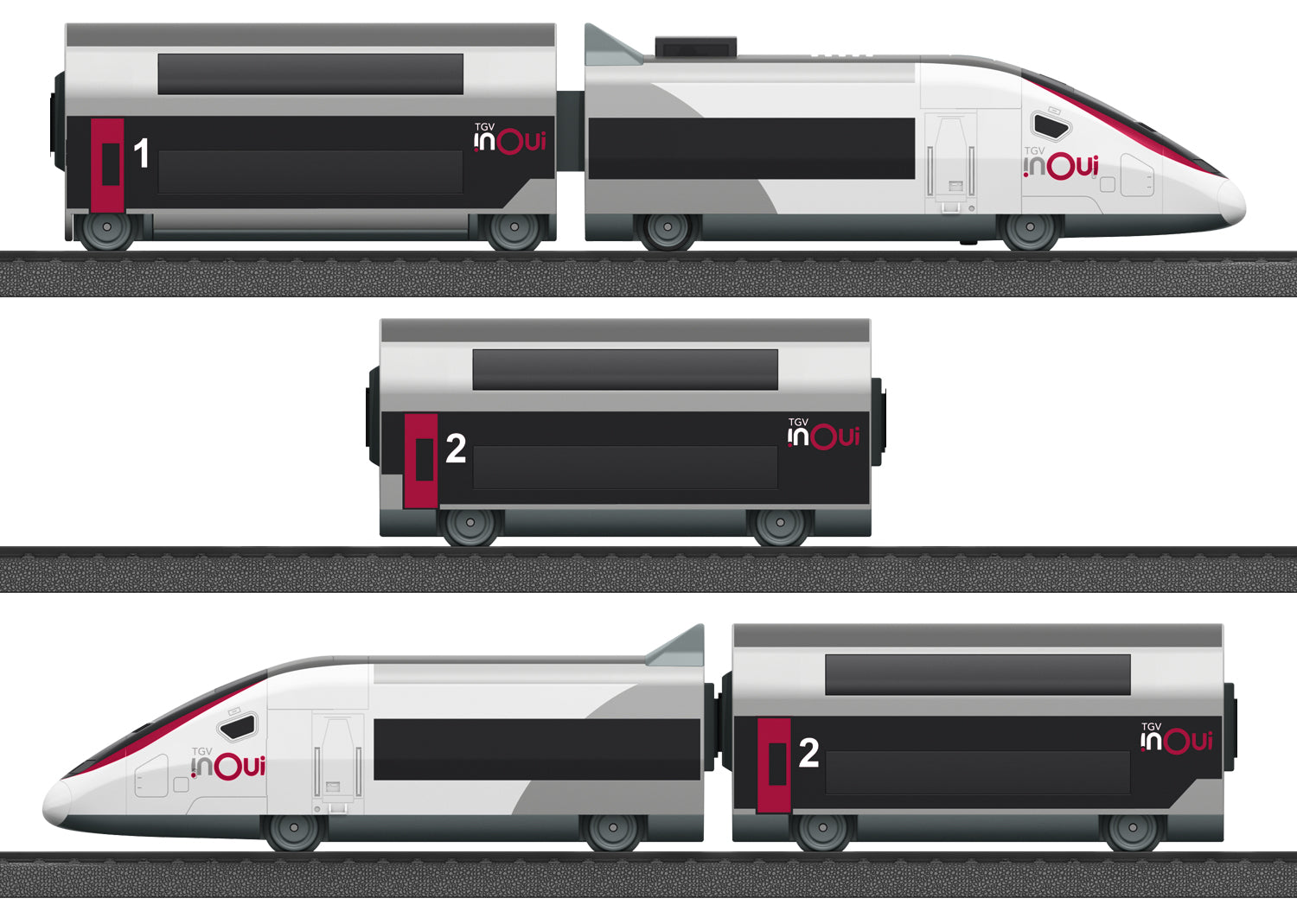 Märklin My World Toy Train Starter Pack TGV Duplex 29406 - French Train 63 cm with Electric Control - Electric High Speed Train with Stickers for Children from 3 Years Märklin My World Toy Train Starter Pack TGV Duplex 29406 - French Train 63 cm with Electric Control - Electric High Speed Train with Stickers for Children from 3 Years