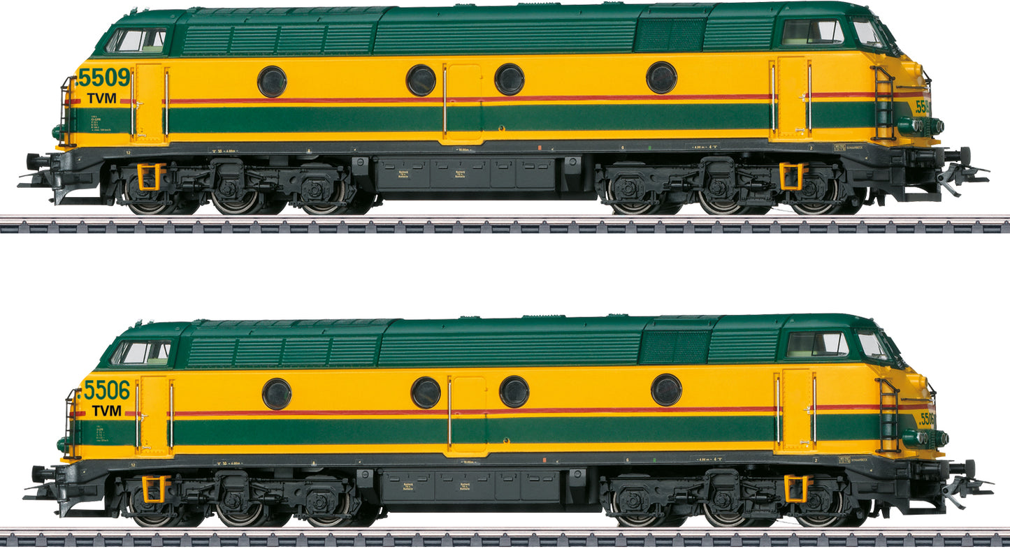 Marklin HO 37602 Class 55 Diesel Locomotive as a Double Unit, SNCB/TVM, V 2021 New Item