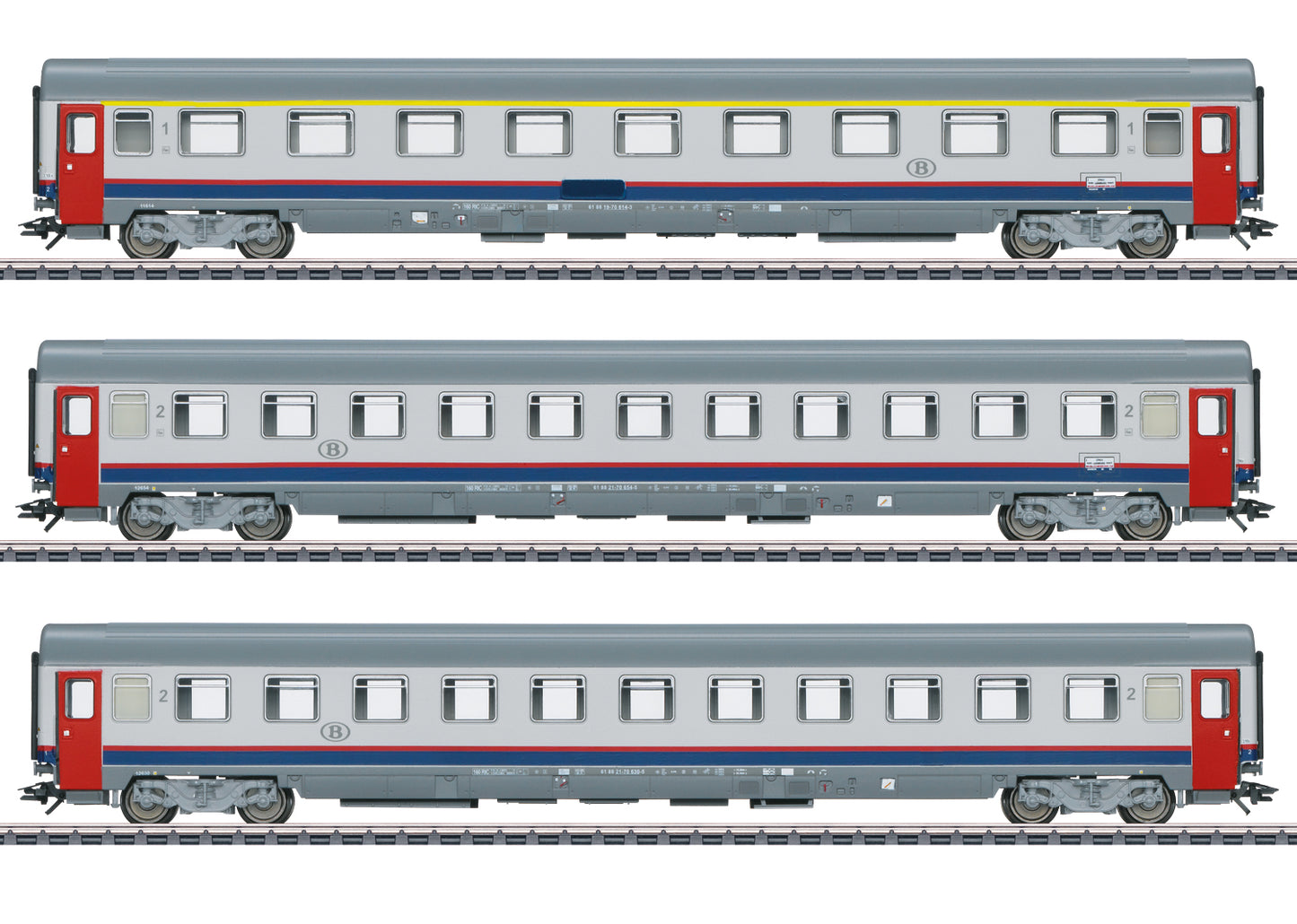 Marklin HO 43523 EC 90 Vauban Express Train Passenger Car Set Summer 2023