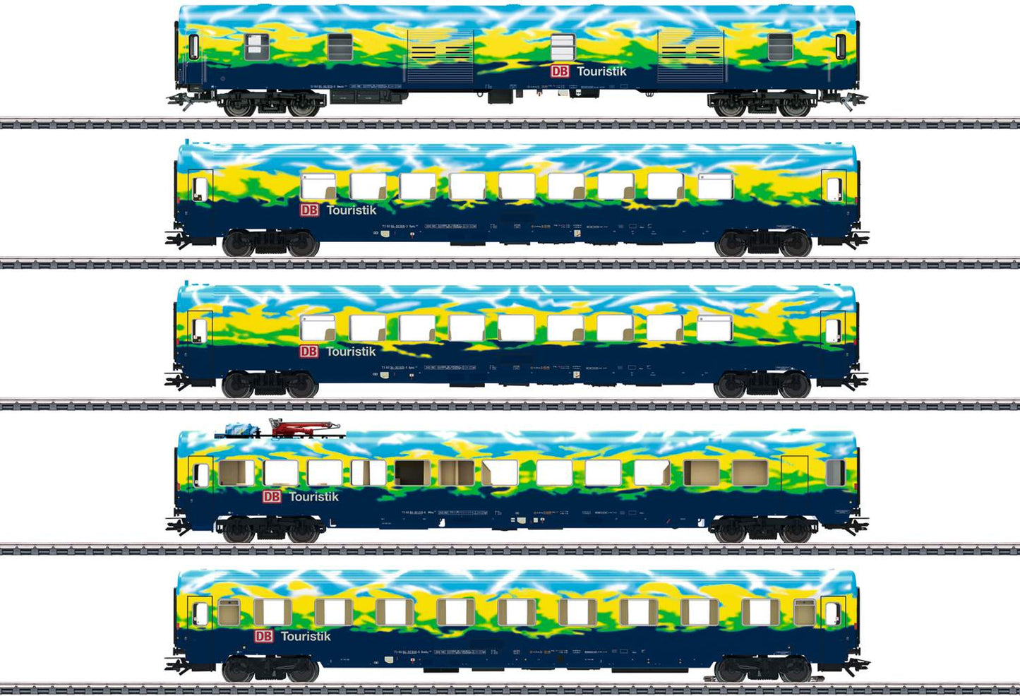 Marklin HO 43879 Passenger Car Set , Touristik, DB AG, Ep. V