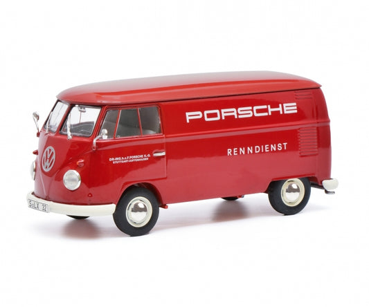Schuco MHI VW T1 Box Van PORSCHE Dark Red