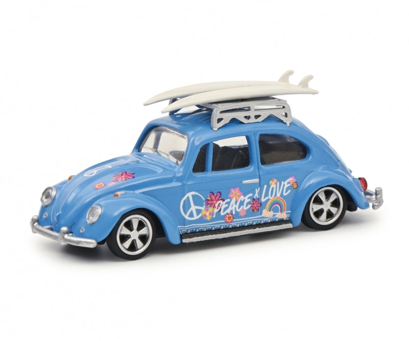 Schuco 452034400 VW Käfer SURFER blau 1:64 2022 New Item