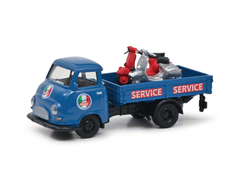 Schuco Hanomag Kurier mit Vespa blau 1:87