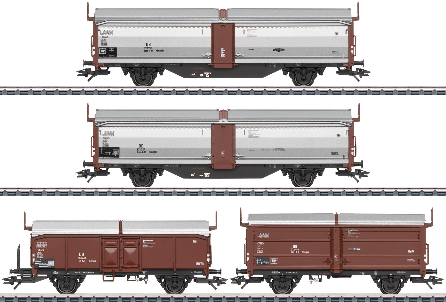 Marklin HO 47301 Type Tbes-t-66 Sliding Roof / Sliding Wall Car