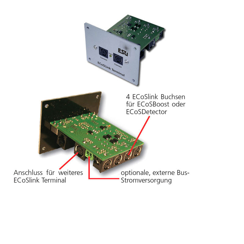 ESU HO 50093 ECoSlink Terminal, distribution module for ECoS, CS1, CS2, with Cables