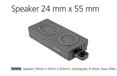 ESU HO 50344  Speaker  24mm x 55mm x 8.6mm, square, 8 Ohm, resonator 