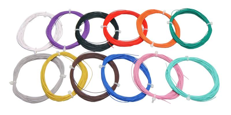 ESU 53910 Thin cable, Diameter 0.5mm, AWG36, 2A, 10m wound up, pink 2021 New Item