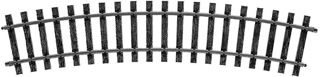 Marklin 1 59035 Curved Track -- 40-3/16 102cm Radius, 22.5 Degrees (16 Sections Needed for a Circle)