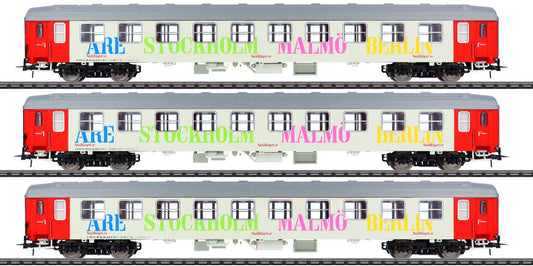 HELJAN HO AC HE13060804 3 pcs. 2nd class Coach Set "Snälltaget" Stockholm-Berlin