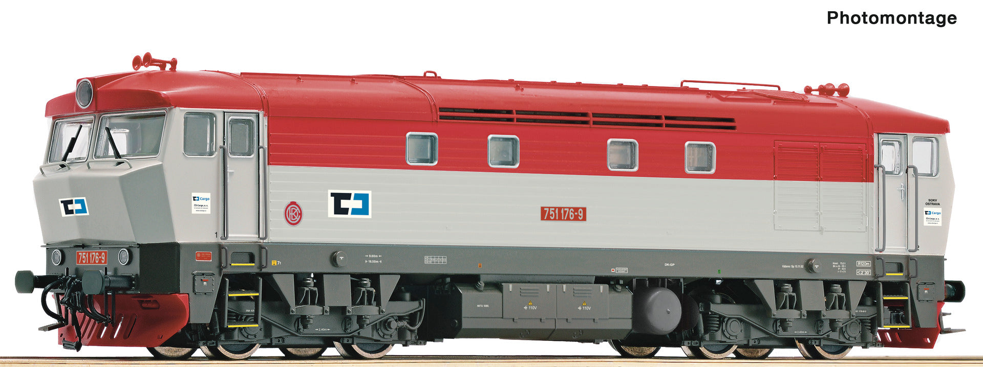 Roco HO 70927 Diesel locomotive 751 176-9 CD Cargo era VI DCC 2023 New