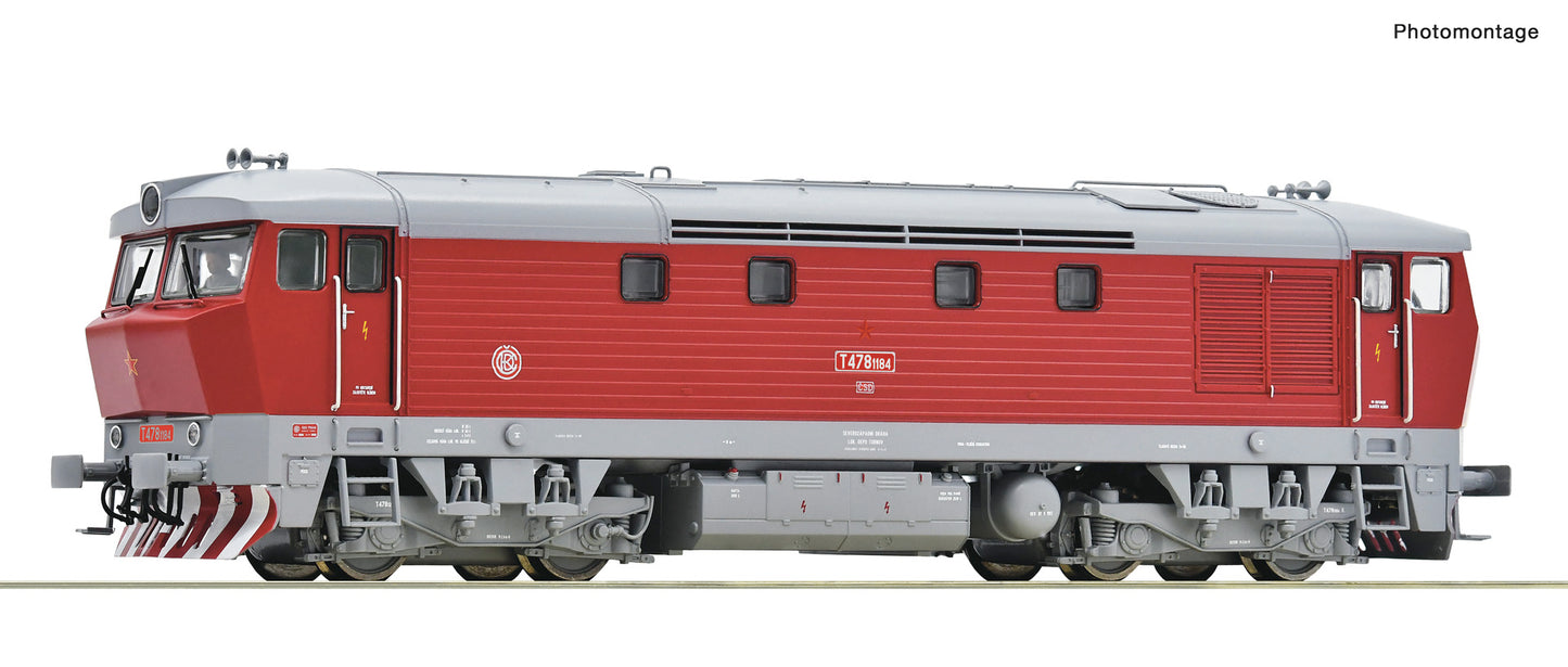 Roco HO 7300028 Diesel locomotive T 478 1 184 CSD era IV DC 2024 New Item