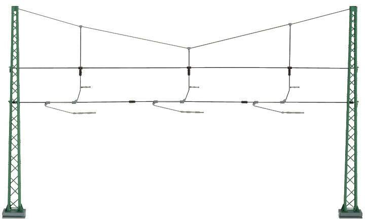 Marklin HO 74131 Marklin HO Catenary -- Cross Span Assembly for 3 Tracks