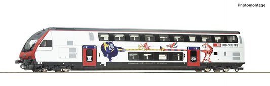 Roco HO 74719 Double-deck control cab coach 2nd class SBB era VI AC Q3 2022 New Item