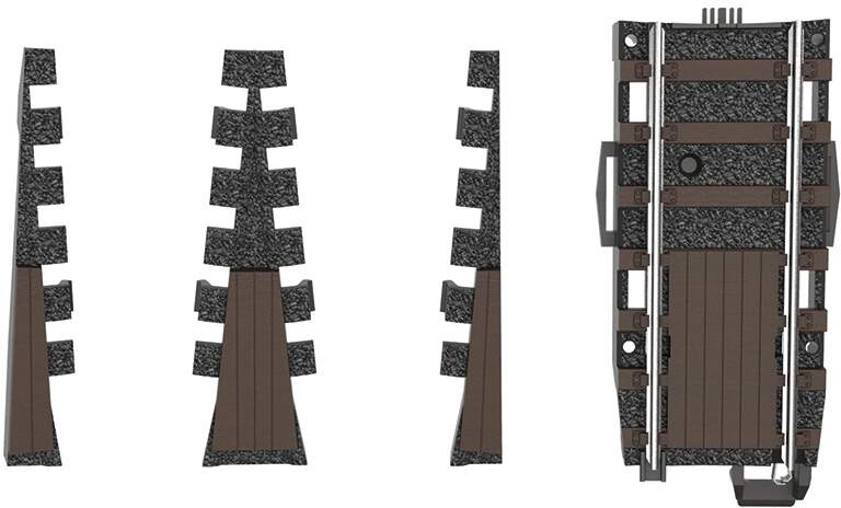 Marklin HO 74871 Turntable Expansion Set -- Use with 441-74861, Package Adds 3 Tracks