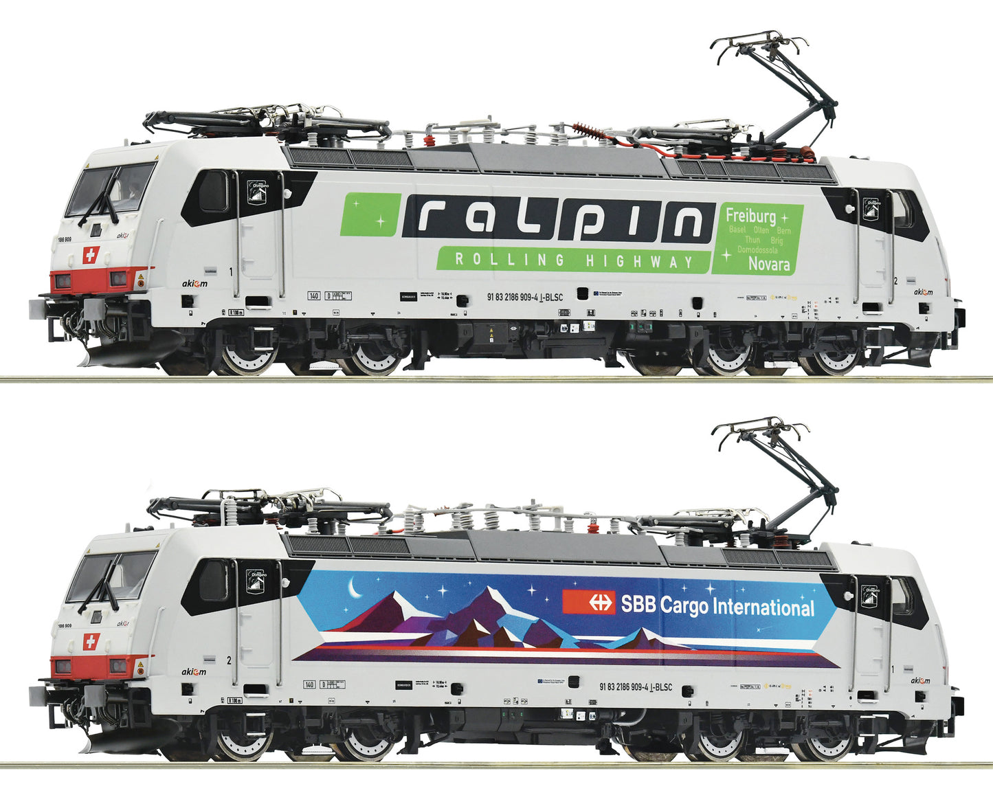 Roco HO 7510035 Electric locomotive 186 9 09-4 'Nightpiercer' SBB/ era VI DC 2024 New Item