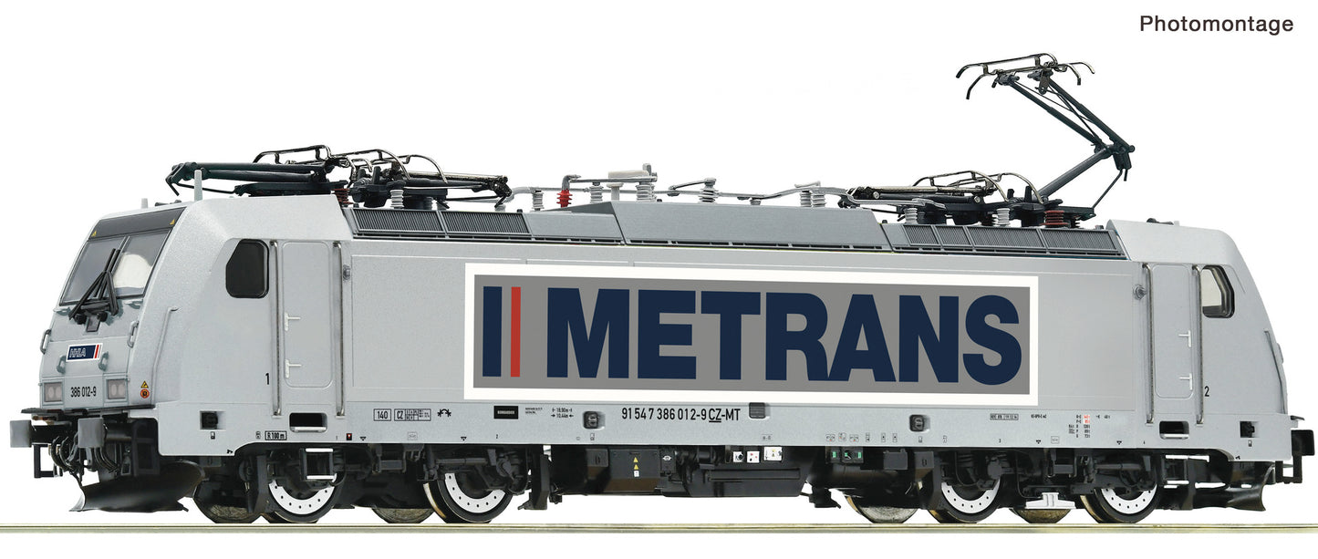 Roco HO 7520016 Electric locomotive 386 0 12-9 Metrans era VI AC Sound 2024 New Item