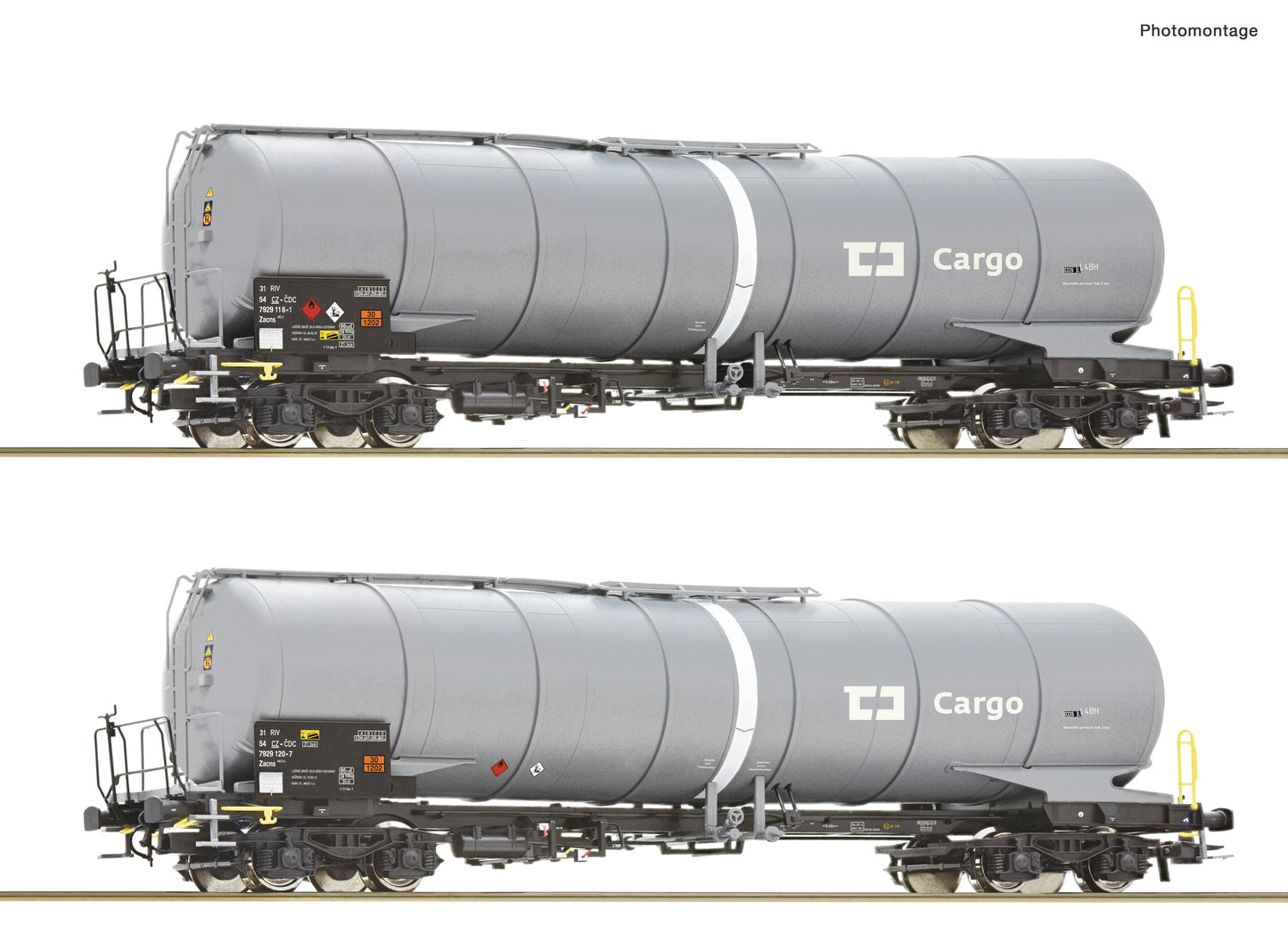 Roco HO 76003 2-piece set: Tank wagon CD era VI DC 2023 New Item