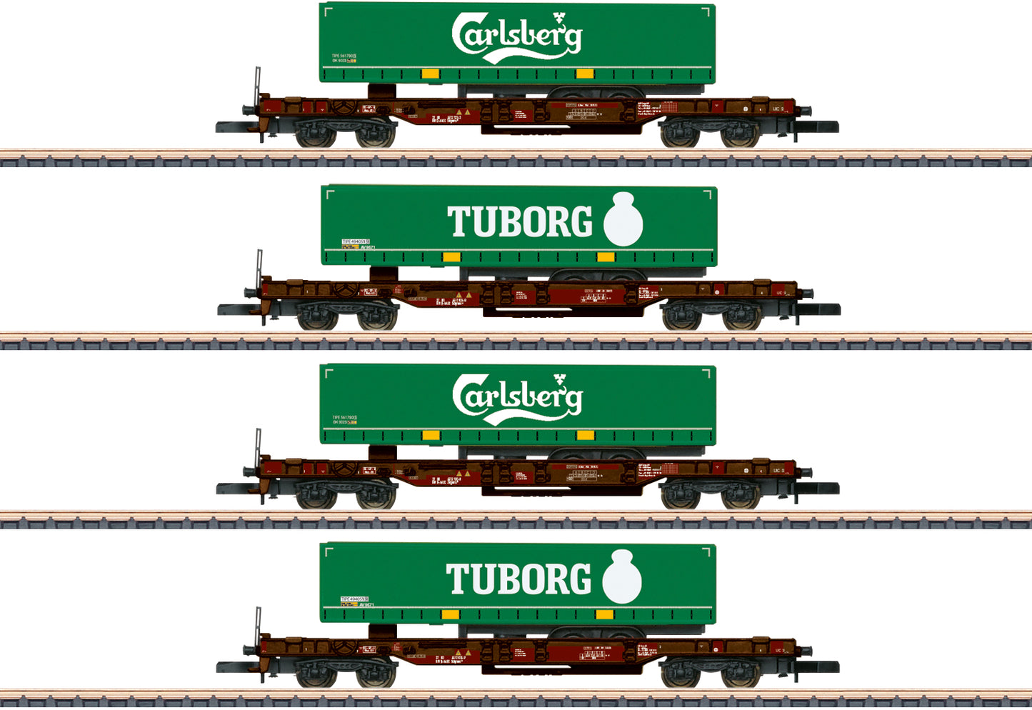 Marklin Z 82290 Deep-Well Flat Car Set 2022 New Item