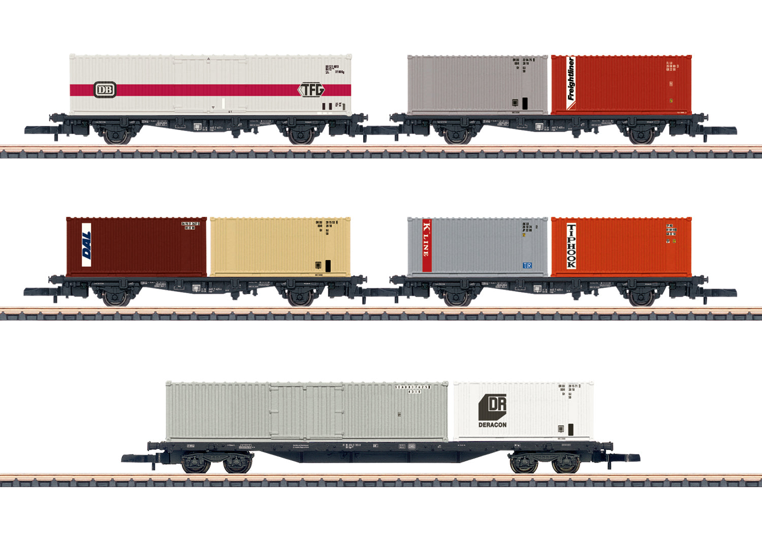 Marklin Z 82664 Container transport wagon pack DB Era IV Fall 2023