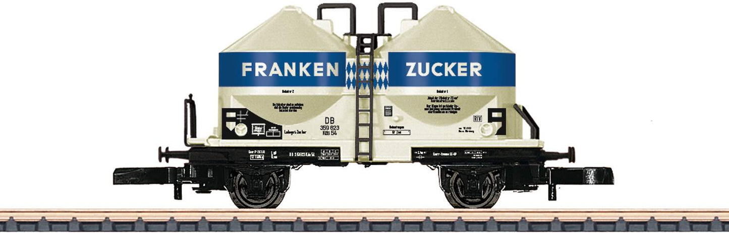 Marklin Z 86667 Type Ucs 908 Silo Car - Ready to Run -- Frankenzucker (Era III, gray, blue)