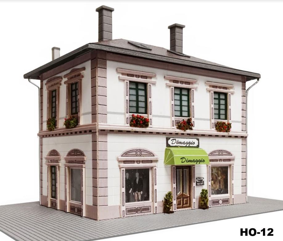 EMTZ HO-12 EMTZ HO Built Up Structure Store Dimaggio 11.5cm x 8.5cm (4.52 x 3.34)