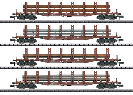 Trix N 15484 Steel Transp. frght car set
